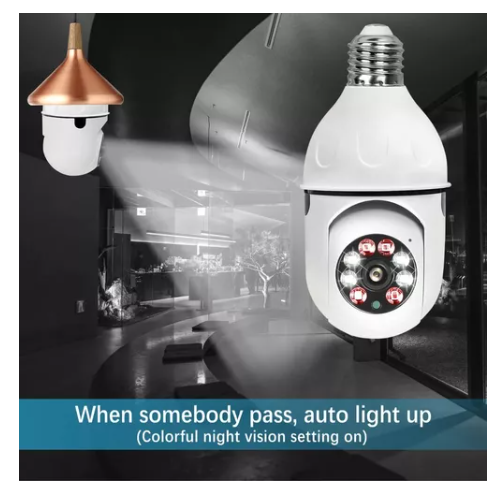 Camara Ampolleta Wifi Seguridad Panoramica 360 - 08314 - Imagen 3