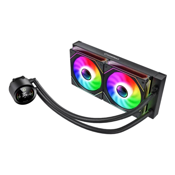 Refrigeración Líquida CPU - Gamemax IceBurg 240 Digital BK - ARGB - 240mm - (Con indicador digital) - (Sockets: 1200/1700/1851/AM4/AM5) - Imagen 2