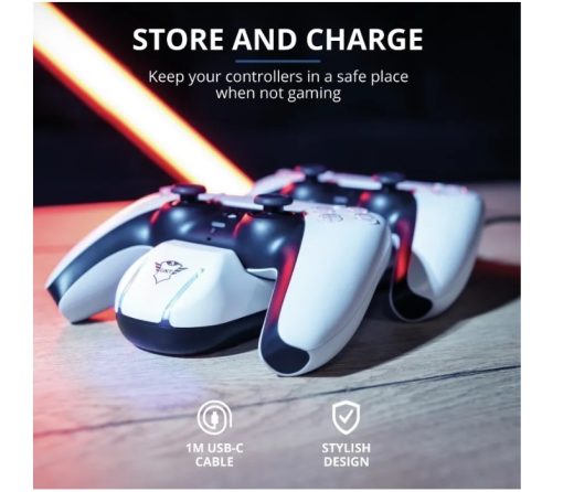 Cargador Para Control Ps5 Dual Trust Gxt 251