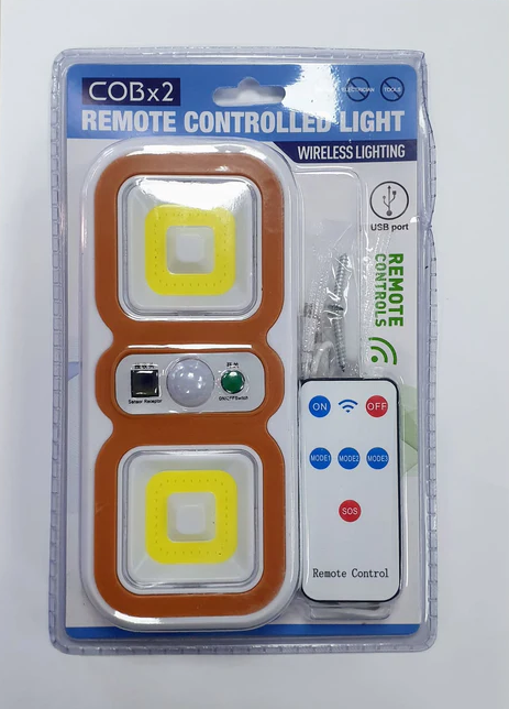 Luz cob X 2 con control 11721
