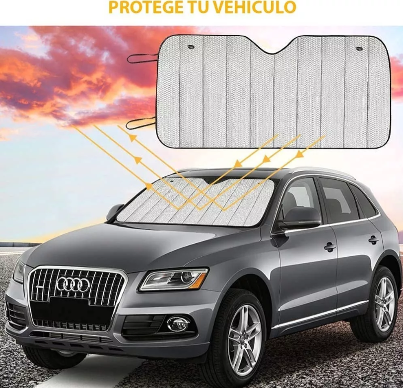 Protector Solar Parabrisa Sombrilla Tapa Sol Auto 140x70 Cm - 09116 - Imagen 6