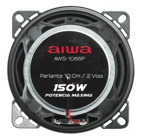 Parlantes Para Auto 10cm 2 Vías 150 Watts Aiwa Aws-1065p Color Negro - Imagen 3