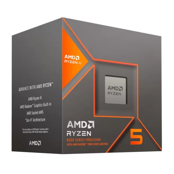 Ryzen 5 8400F -Procesador AMD (AM5, 6 Cores, 12 Hilos, 4.2/4.7GHz, Sin Video)