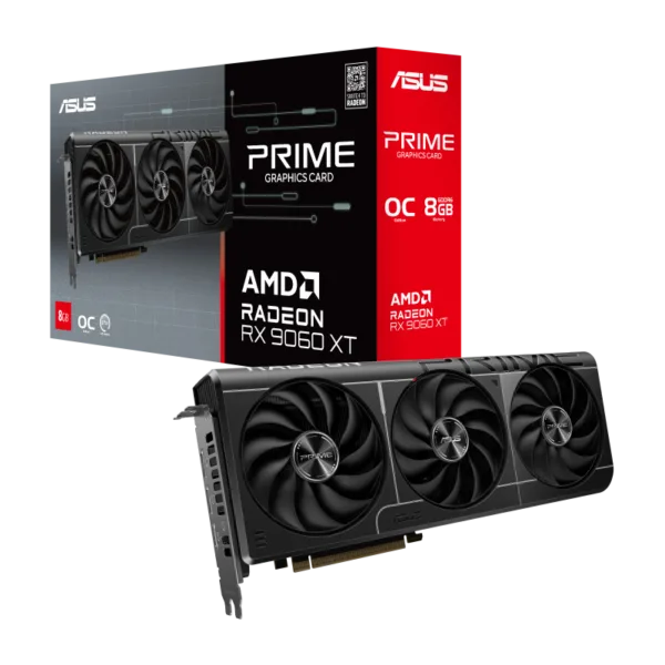 BAD BOX - ASUS Prime AMD Radeon RX 9060XT 8G OC Edition - 8 GB, GDDR6, 128 bits - PCIe 5.0 - DisplayPort, HDMI