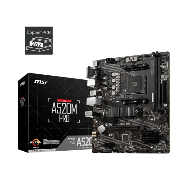 MSI A520M PRO AM4 2x DDR4  m-atx