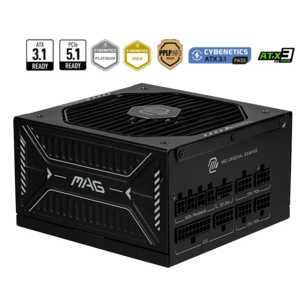 FUENTE DE PODER MSI MAG A1000GLS 1000W 80+ Gold PCIe5 MODULAR