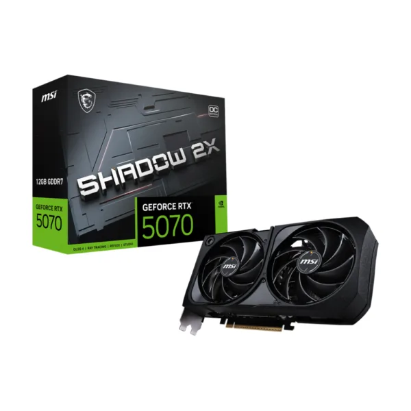 RTX 5070  MSI SHADOW 2X - 12G OC Edition - 12 GB, GDDR7, 192 bits - PCIe 5.0 - DisplayPort, HDMI
