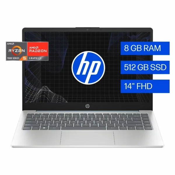 Notebook HP 14-em0017la 14" FHD Ryzen 5 7520U/8GB DDR5 / 512GB SSD /w11