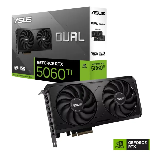 RTX 5060 Ti 16GB - ASUS Dual EVO OC Edition - GDDR7, 128 bits - PCIe 5.0 - DisplayPort, HDMI
